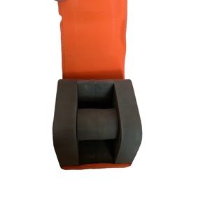 Watch holder box color orange 4” tall 4” wide